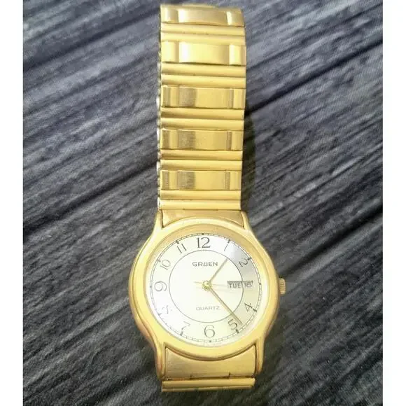 Exquisite Rare Retro Vintage Gruen Pie Pan Dial Men's Watch‎